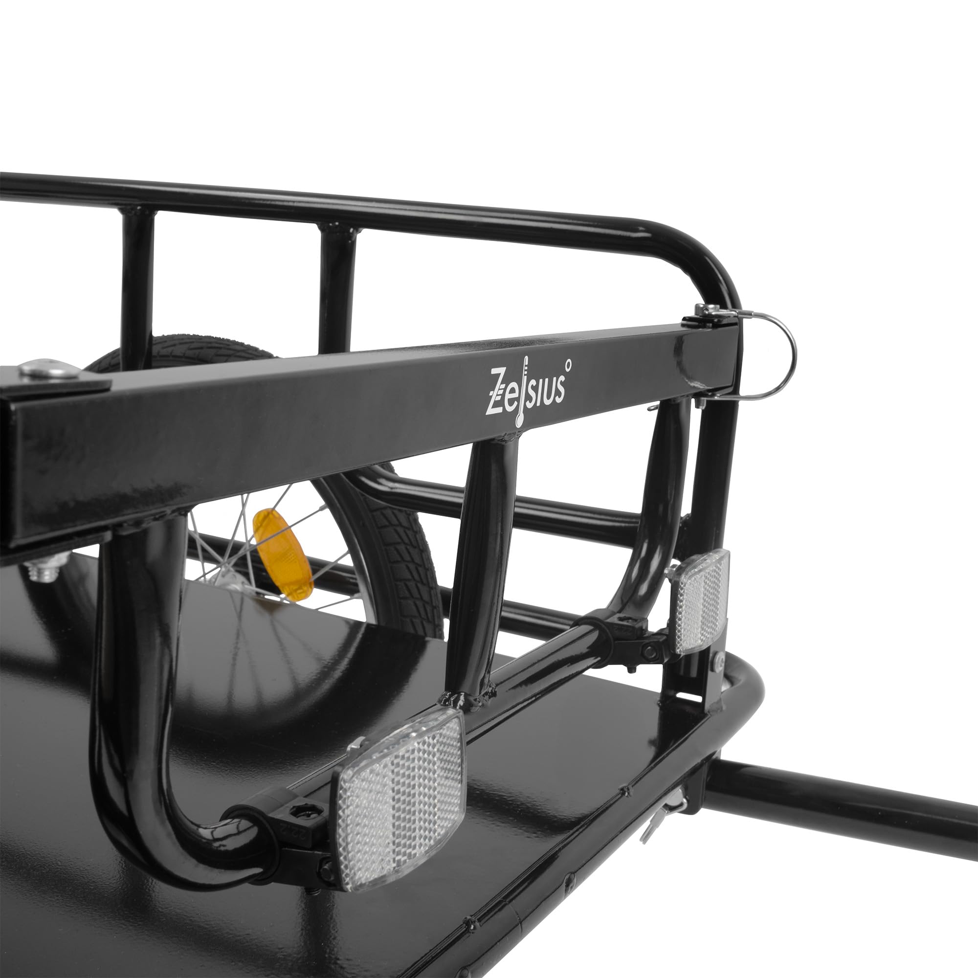 Zelsius Remorque de vélo 68 litres | Remorque de transport pliable pour 2 caisses de boissons | Chariot de transport, remorque pour vélo, remorque de charge avec attelage, remorque de roue