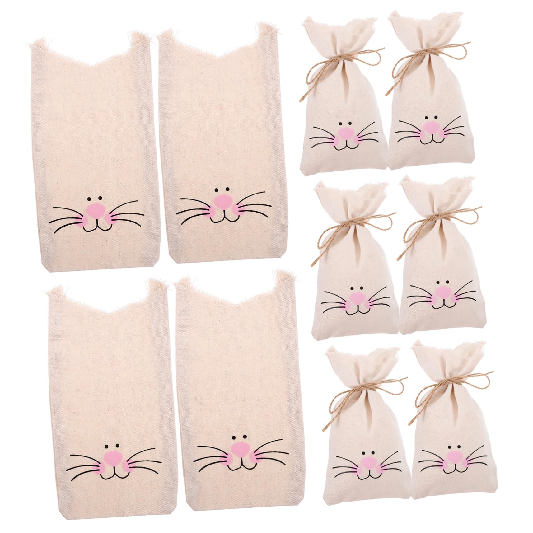 Cabilock 3 Juegos Bolsa De Dulces Bolsas De Embalaje De Tratar Bolsas Titulares De Dulces Bolsas De Recuerdos Para Fiestas De Cumpleaños Canasta De Pascua Lino 10 Uds * 3
