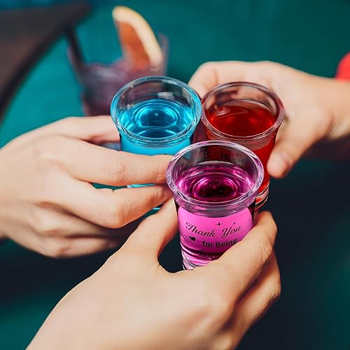 Miniatura 4 de Karenhi 24 Piezas Vasos de Chupito de 1.2oz Acrílico Claro de Agradecimiento a Granel Vasos de Chupito de Agradecimiento por Ser Impresionante Vasos