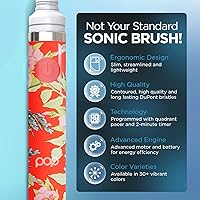 Vista 6 de Cepillo de dientes eléctrico Pop Sonic (floral rojo) – Cepillos de dientes de viaje con batería AAA Cepillos de dientes eléctricos para niños