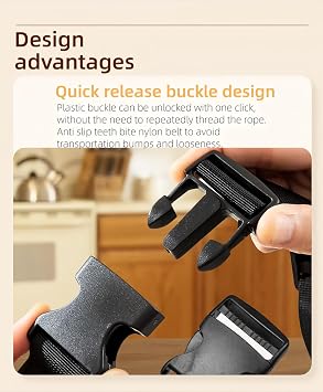 13FT Heavy Duty Tie Down Straps with Quick Release Buckles, 396cm Nylon Webbing for Motorcycle Cargo Truck Furniture, Adjustable Lashing Straps for Outdoor Camping, Moving, Mattress, Luggage, Storage