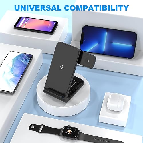 Miniatura 6 de Estación de carga inalámbrica 3 en 1 para Apple cargador magnético CIYOYO Soporte rápido para iPhone 1615141312 Series AirPods iWatch Cargador