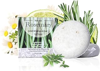 Shefave Rosmarin Shampoo Bar mit Zitronengrasöl, Sheabutter, Natürliche Anti-Haarausfall Organische Festes Shampoo Trockene Kopfhaut, Seife für Haarwachstum, Stärkend