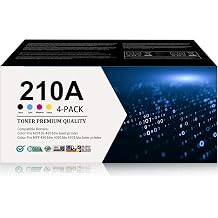 Juneboy 210A Toner Cartridge 4-Pack Black, Cyan, Magenta, Yellow Replacement for HP 210X 210A Toner Cartridges Compatible for Color Pro 4201dn 4201dw Color Pro MFP 4301fdn 4301fdw Printer