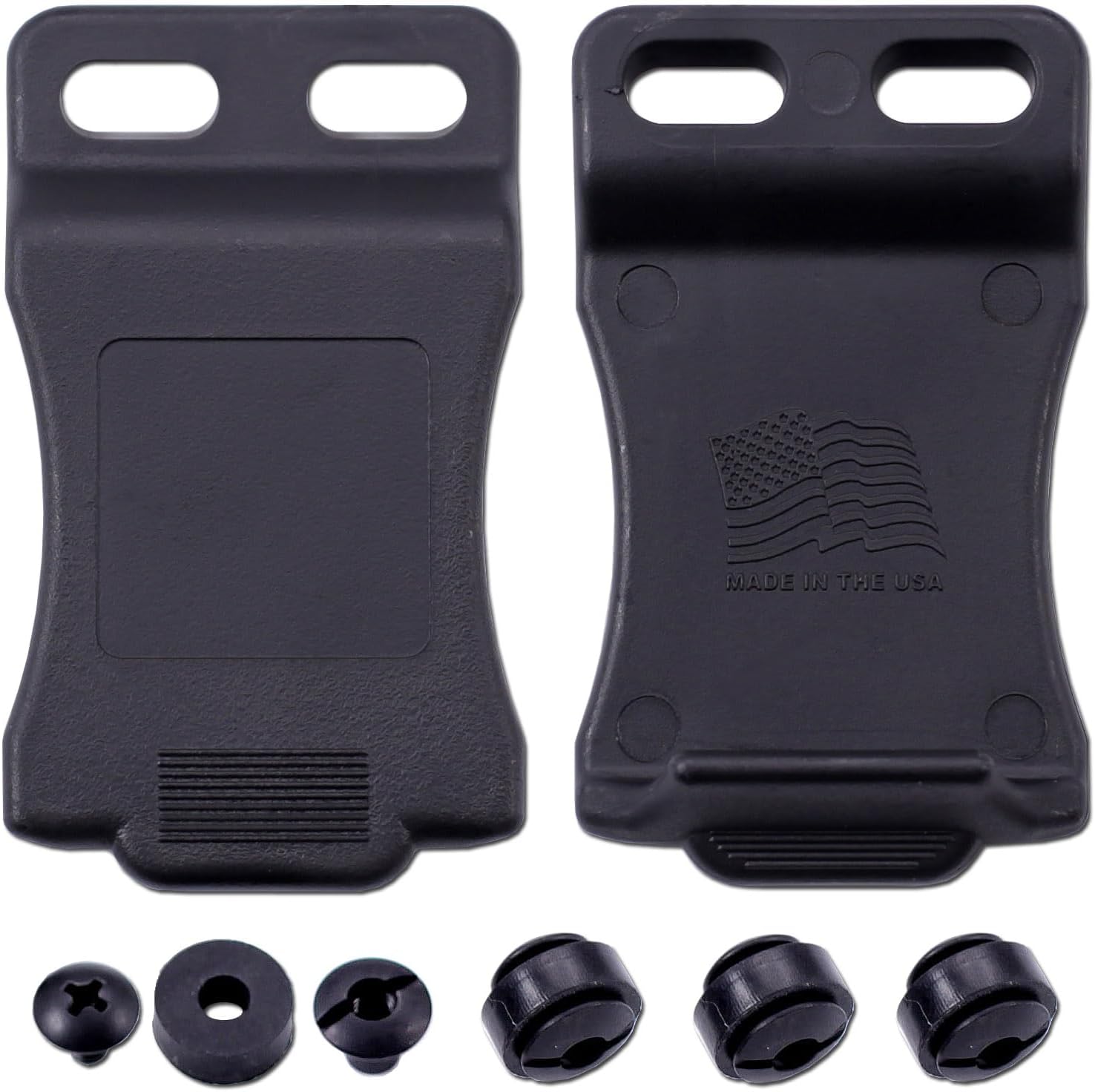 XCLIP IWB Belt Clip Attachment for KYDEX Gun Holsters & Knife Sheaths – (Inside-The-Waistband) – Made in U.S.A. - Adjustable Hole Design - Mounting Hardware Included