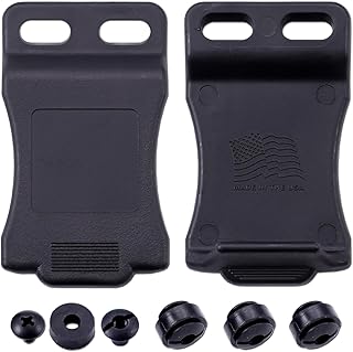 XCLIP IWB Belt Clip Attachment for KYDEX Gun Holsters & Knife Sheaths – (Inside-The-Waistband) – Made in U.S.A. - Adjustable Hole Design - Mounting Hardware Included - HolsterSmith