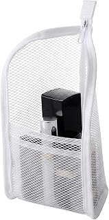 Standing Toiletry Bag, Hanging Travel Toiletry Bag with Clear Compartments, Large Makeup Bag for Organized Travel Essentials, White Standing Make Up Bag with Multiple Pockets