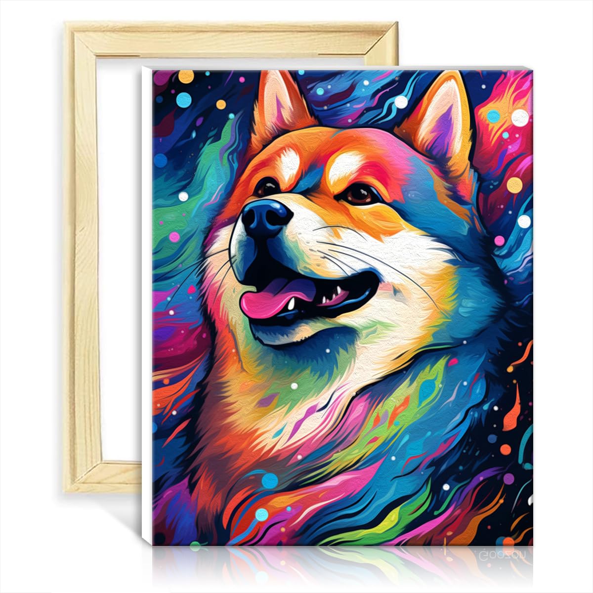 Malen Nach Zahlen Kit 'Shiba Inu Hund' | 40x50 Cm, Mit Acrylfarben & Pinseln – DIY Ölgemälde Für Erwachsene & Kinder