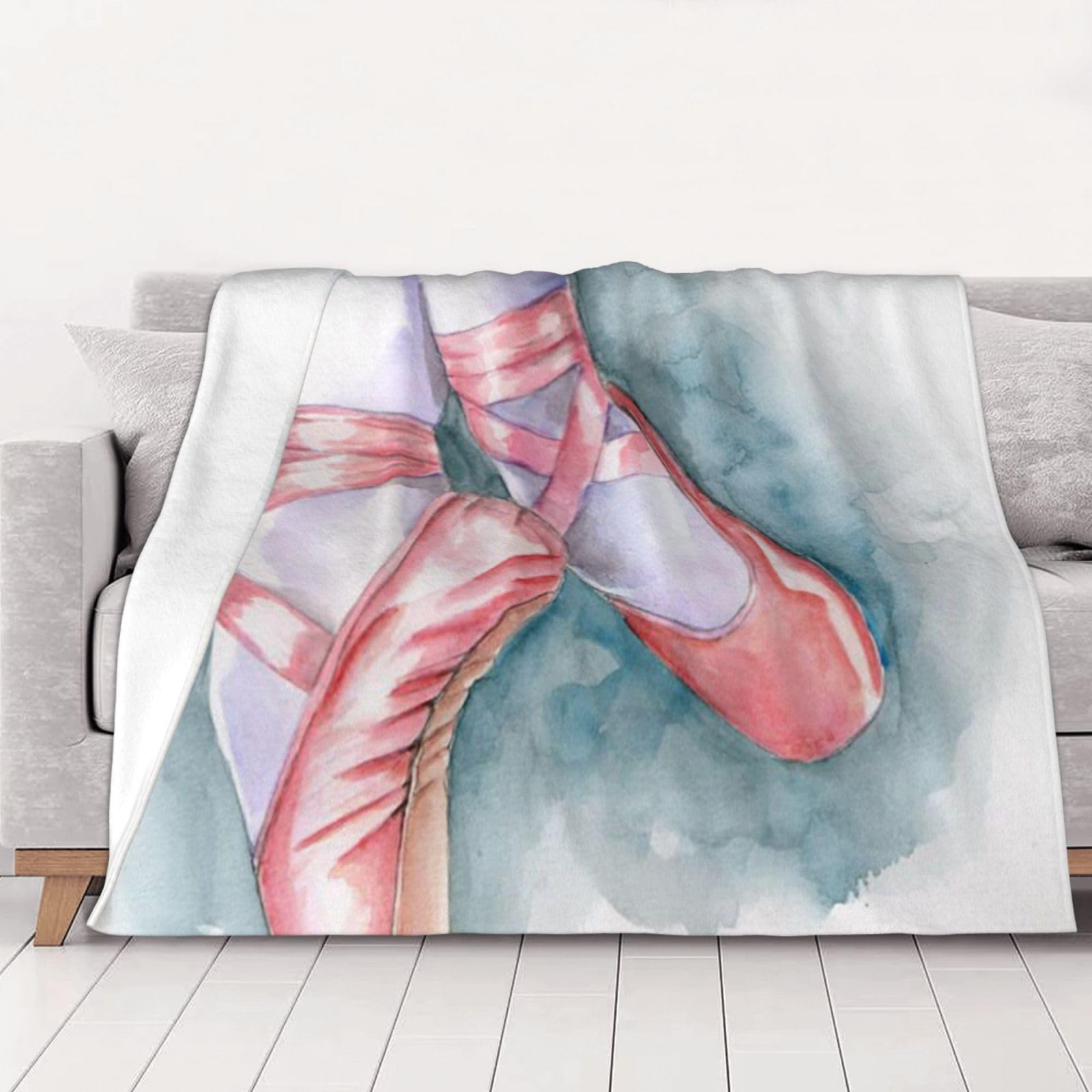 Couverture en flanelle imprimée de qualité supérieure au motif de ballet