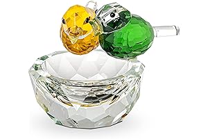 Crystal Glass Bird Figurines Paperweight Miniature Yellow Green Brids Home Decor