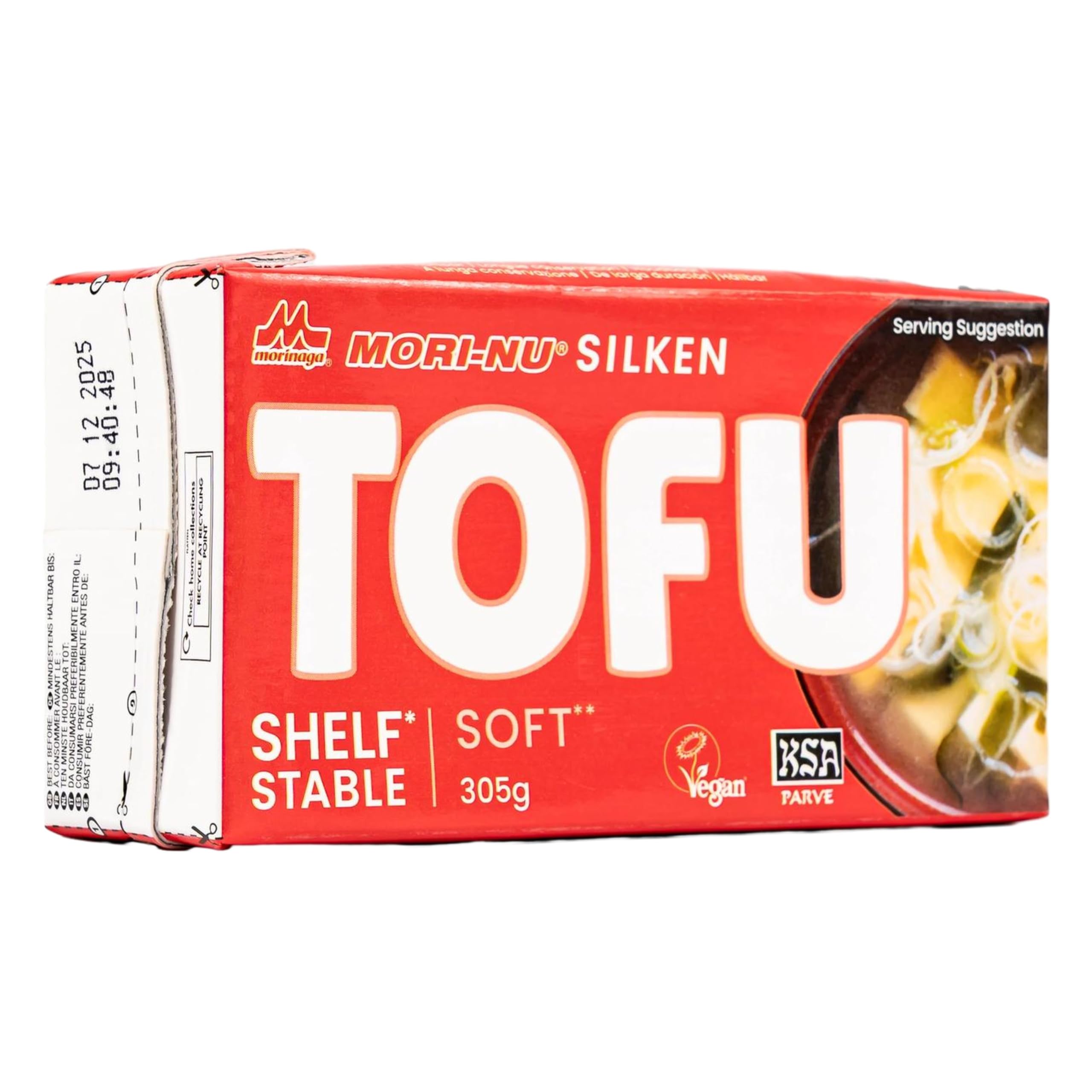 6er Pack Tofu Soft/weich 305 g - Seidentofu Naturtofu hergestellt aus ausgesuchten Sojabohnen 100% Vegan