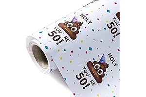 WRAPAHOLIC Funny 50th Birthday Over the Hill Wrapping Paper