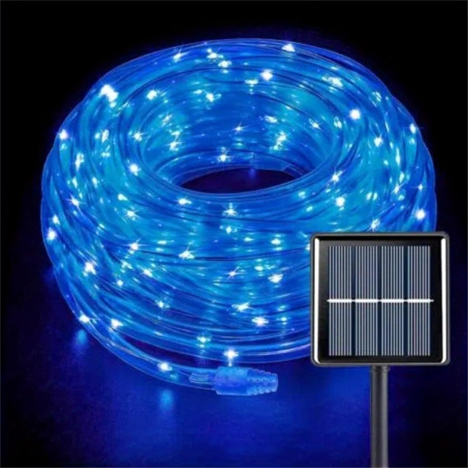 Solar Rope Lights Outdoor Blue 300 LED PVC Tube Fairy String Light Garden Halloween and Christmas Decorations (Blue, 866.1in 200LED)