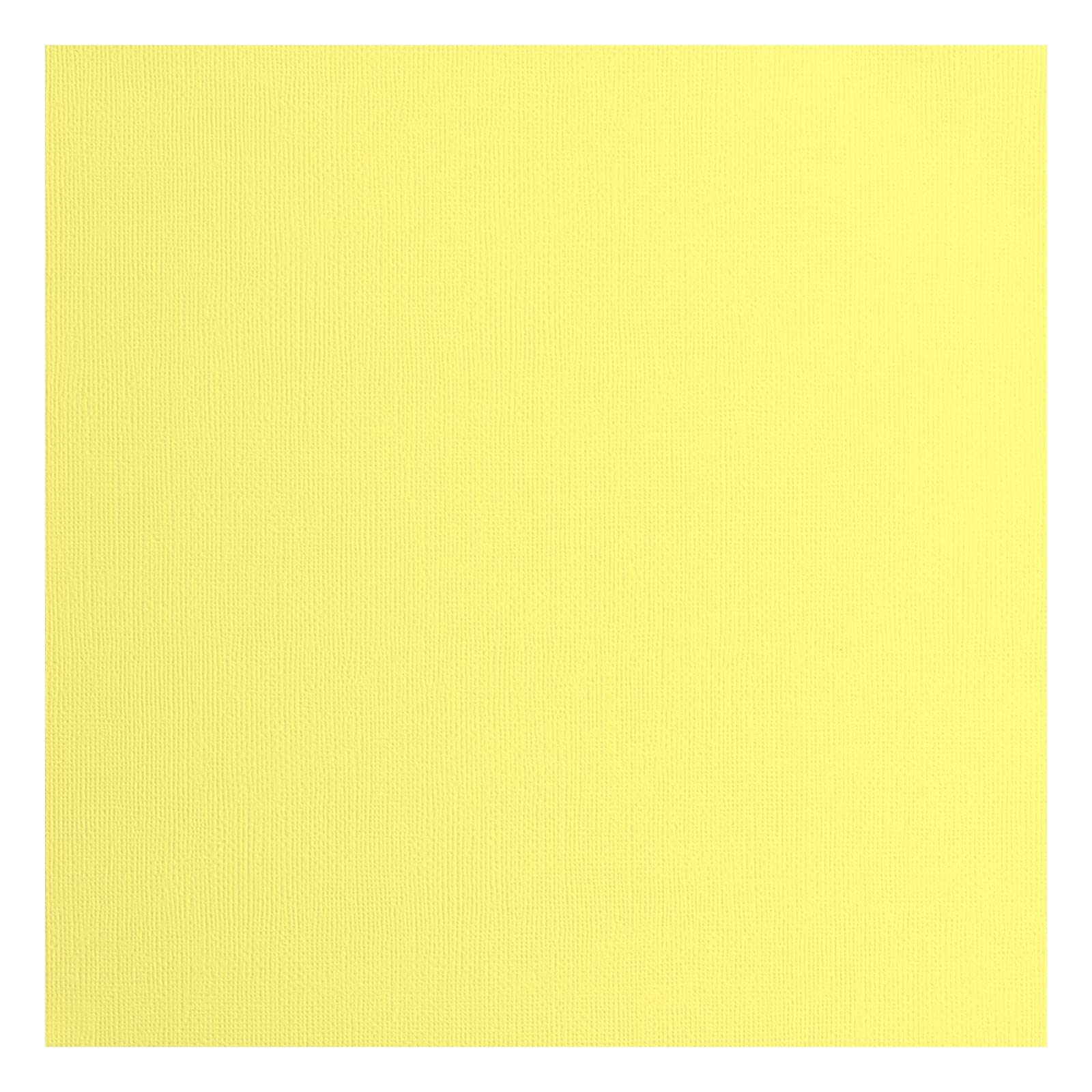 Florence Cardstock Textured, Coloured Card Making Supplies 12 x 12 inch, Yellow, 20 Sheets