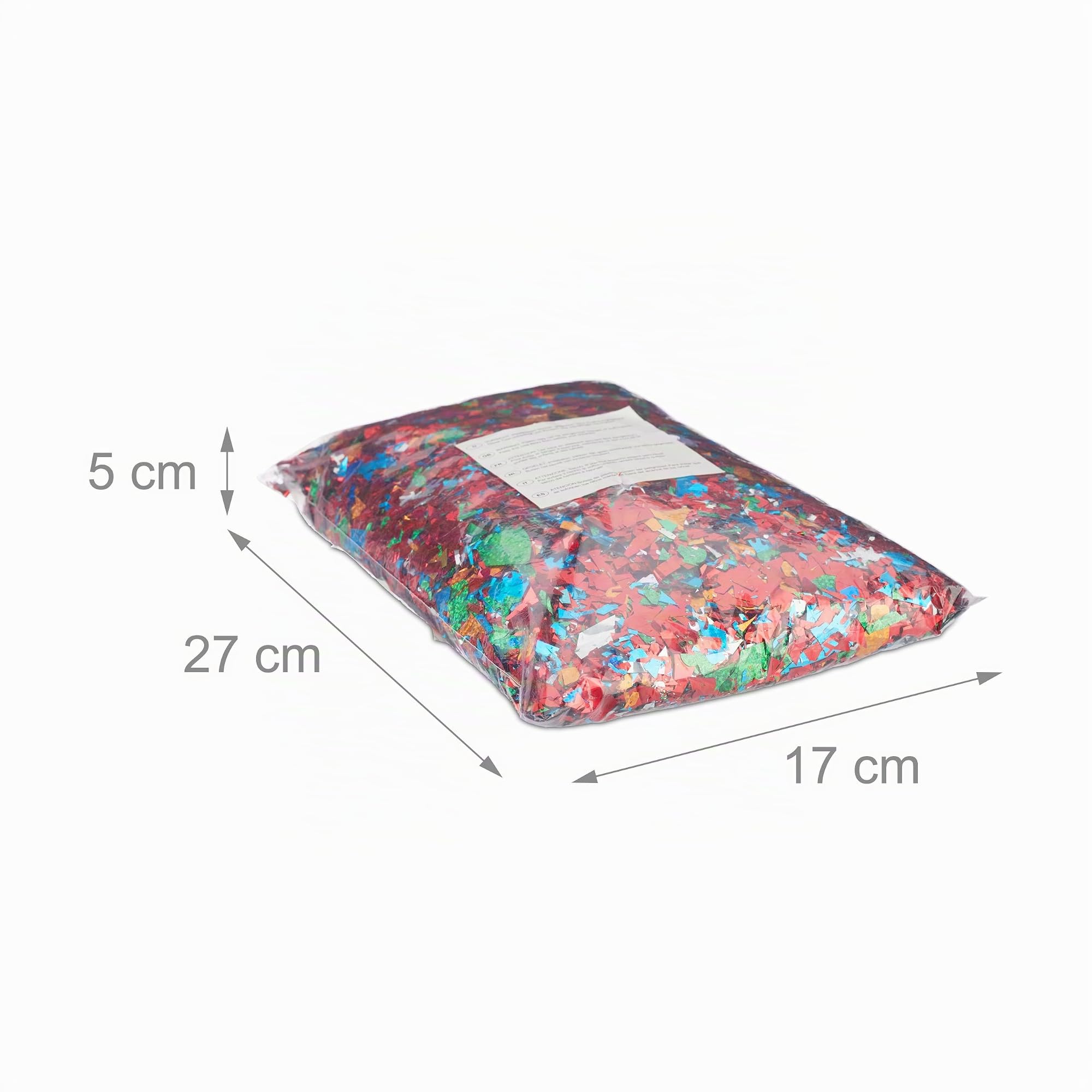 Relaxdays XXL Konfetti Sack, Riesen Metallic Konfetti, kunterbuntes Glitzer Konfetti, Geburtstag, Fasching, Festival, bunt