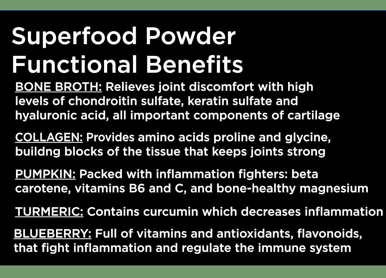Nature's Diet Pet Bone Broth Protein Powder with Pumpkin, Fish Oil and Turmeric (Beef, 16 oz = 159 Servings): Hip & Joint 6 Ounce (Pack of 1)