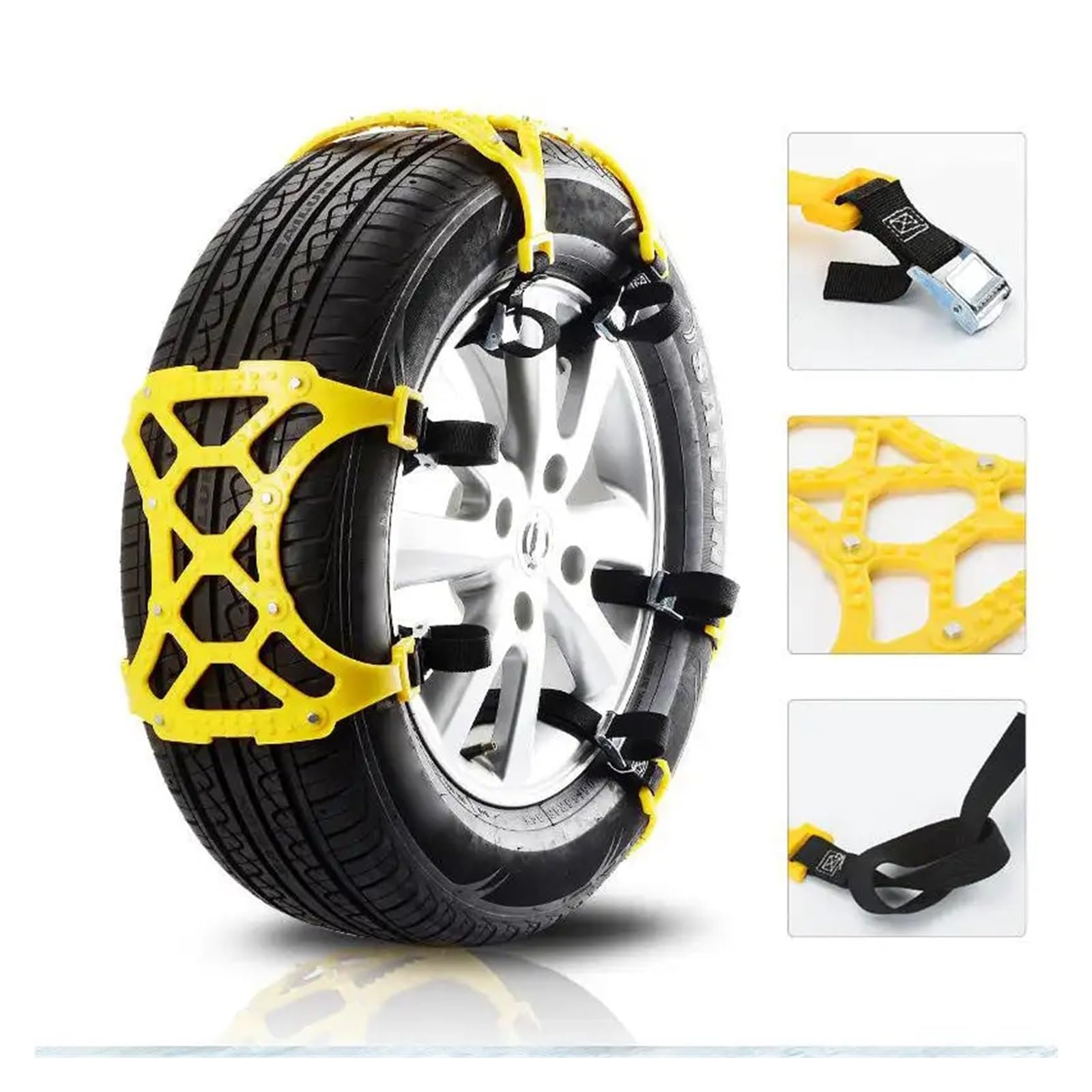 1/6/8 Pièces Chaîne De Pneu De Voiture En TPU Chaînes De Neige Résistance à L'usure Pour Voitures Suv MPV Hors Route Pneus D'hiver Roue Chaînes Antidérapantes Sangle 4x4  34