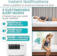 Vista 3 de Vive Alarma de cama inalámbrica - Kit de sensor de movimiento para pacientes ancianos con demencia - Detector de almohadilla de presión