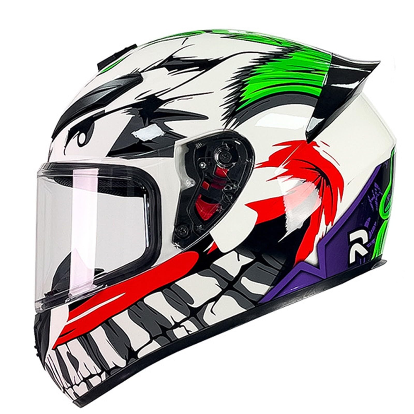 Casco De Moto Integral,Casco De Motocicleta Integral Abatible Aprobado Dot/ECE con Visera Solar Casco De Ciclomotor Integrado para Jóvenes Hombres Y Mujeres