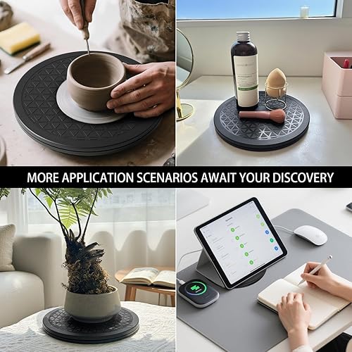 Vista 16 de QDiShi 10 Inch Heavy Duty Lazy Susan Swivel Base, Lazy Susan for TV, Rotating Plant Stand, Painting Turntable, Bonsai Turntable (2 Pack)