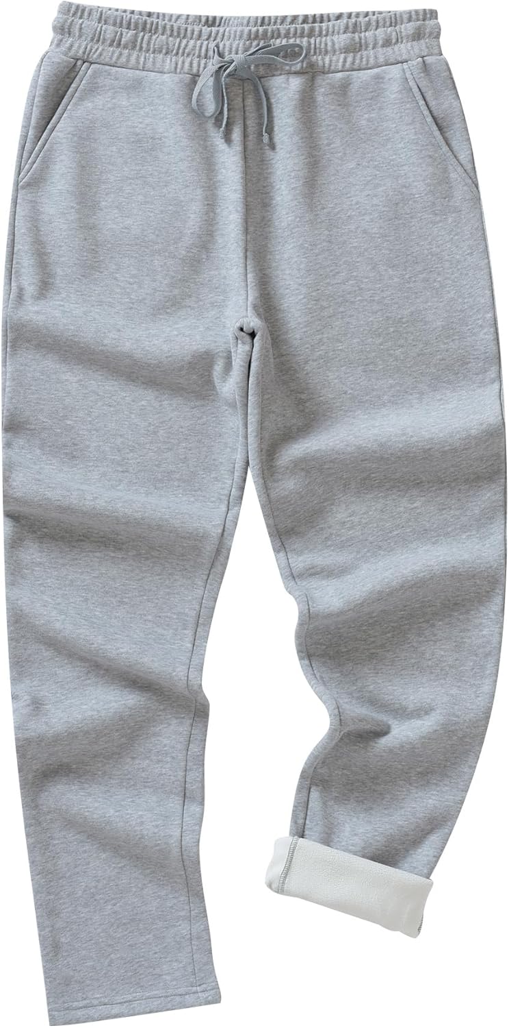 Weintee Men's 34" Inseam Tall Fleece Sweatpants Warm Pants for Winter