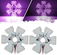 Vista 1 de Partsam 2 piezas ultrafinas estilo hexagonal de doble función interior 54 diodos LED de aire luz de aire de 4.8 pulgadas, lámpara decorativa
