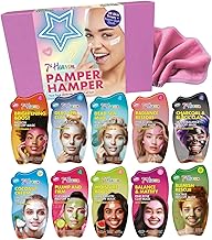 7th Heaven Luxury Pamper Hamper - 10 Face Masks & Spatula - Beauty Gift Set for Women - Skincare Set with Peel-Off, Clay & Hydrating Masks - Spa Experience at Home Skin Care