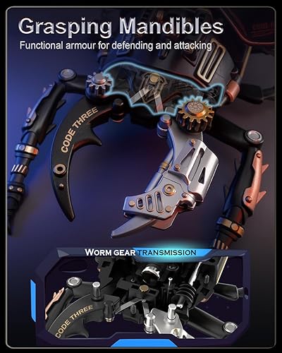 Miniatura 5 de ROKR Rompecabezas de metal 3D para adultos, modelo de insecto, juego de construcción de escarabajo explorador y escarabajo escénico, kit de regalo