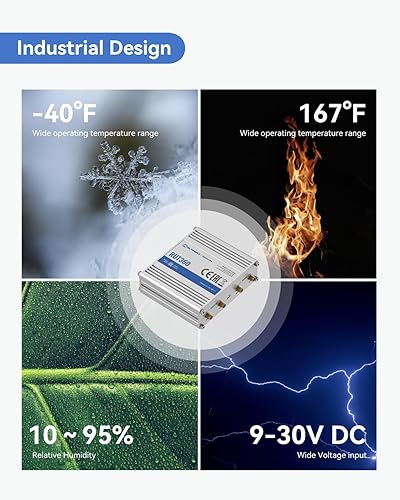 Miniatura 9 de Teltonika RUT360100100 - Router celular industrial 4G LTE Cat6, enrutador Wi-Fi 4G LTE con DIDO, VPN avanzada, certificado por VerizonAT&TT-Mobile