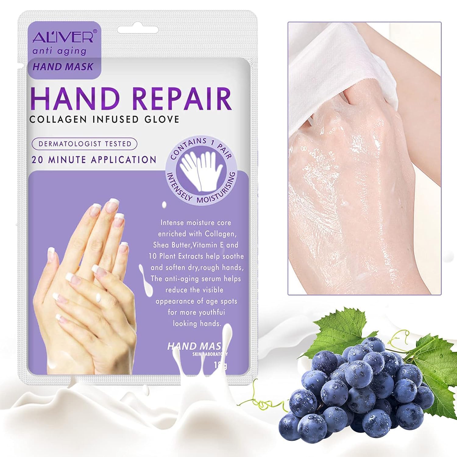 Hand Mask, 3 Pairs Hand Moisturizing Gloves Repairing Hand Mask For Extra Dry Skin Spa Masks, Exfoliating Hand Peeling Mask, Repair Rough Skin For Men & Women-picture-35