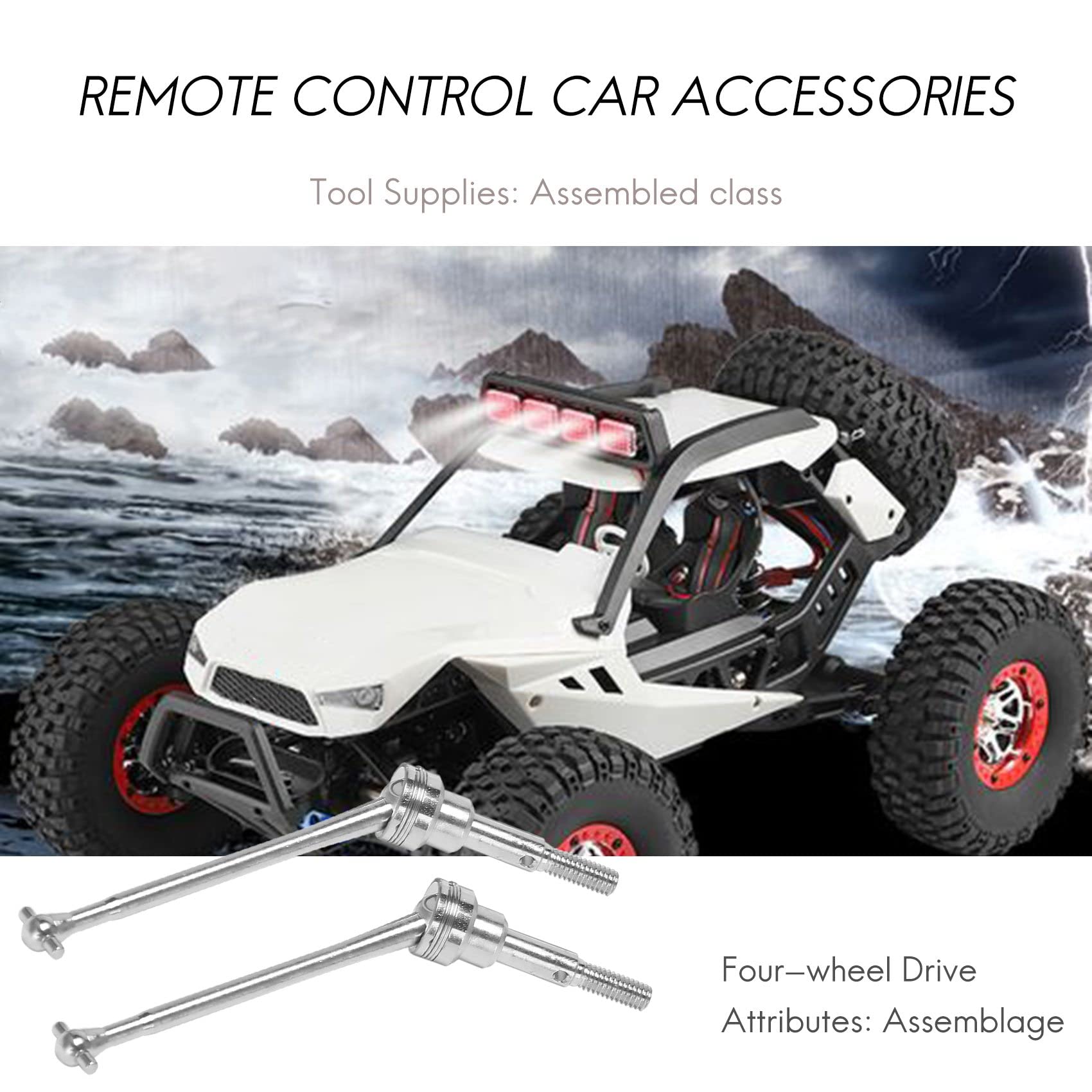Xtahdge 2x Vordere Antriebswellen Aus Metall – Für 1/12 RC Auto Crawler 12428/12423, Upgrade-Teil CVD