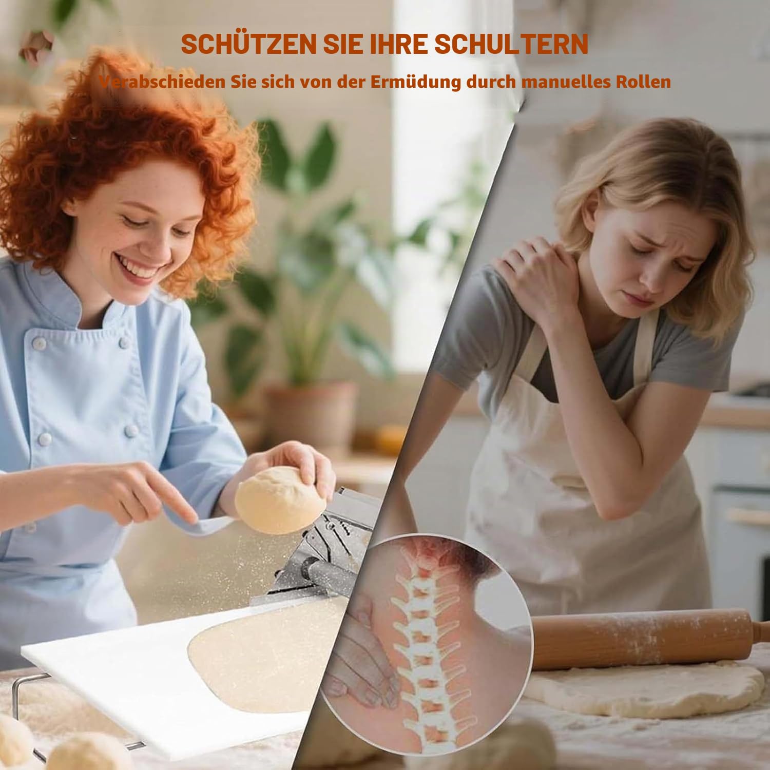 Teigausrollmaschine Elektrisch Für Blätterteig, Professionelle Teigausrollmaschine Pizza Für Zuhause Kommerziell, Automatischer Teigroller Dough Sheeter Machine, Einstellbare Teigdicke 2-30mm