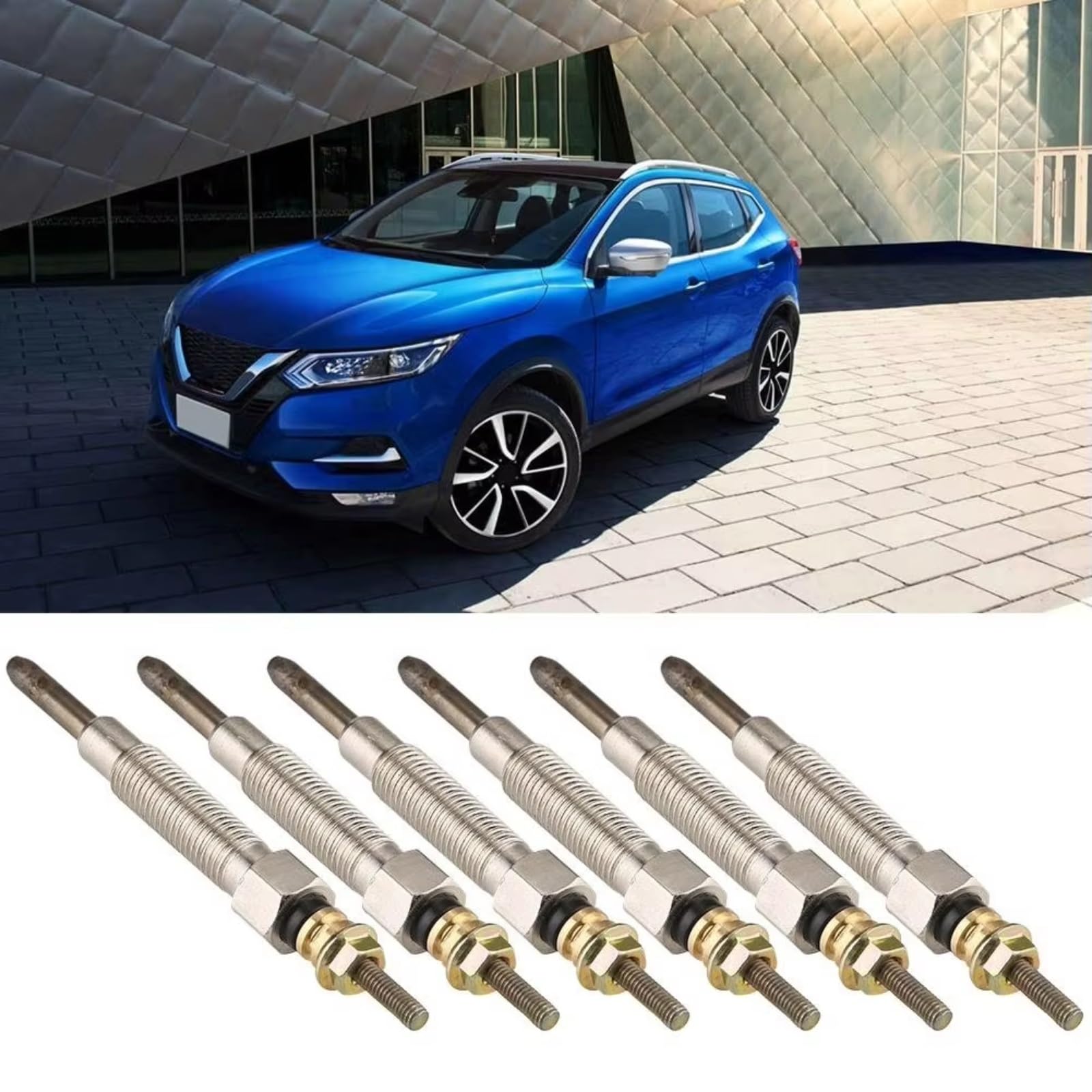 Set di candelette di preriscaldamento per Nissan Patrol Y60 4.2, Set di 6 candelette di preriscaldamento ausiliarie per Motore Auto, Accessori di Ricambio.