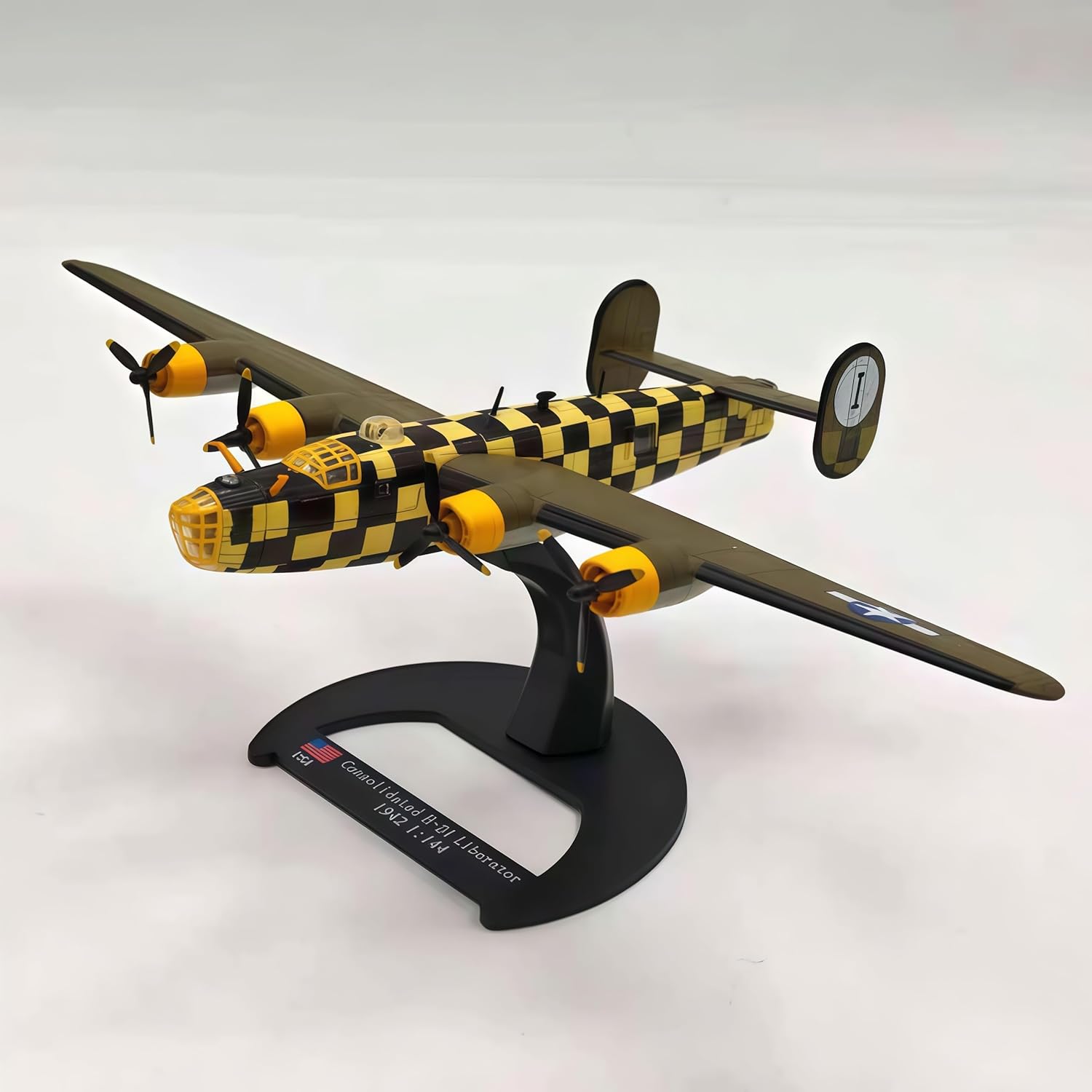 B24 Liberator Bomber Alloy Airplane Model 1:144 Scale Plane Military Model Plane for Adults Collection Office