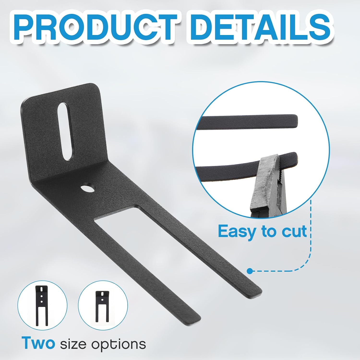 8 Pcs Interior Visor Bar Headliner Emergency Warning Light U-Bracket Mount 2 Size for SUVs and Trucks