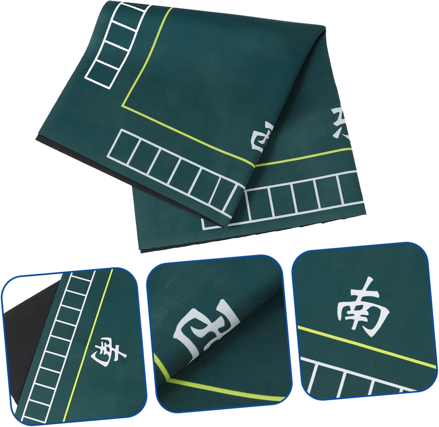 Square Mahjong Table Cover Noise Reduction Mat Gaming Tabletop Cover Polyester