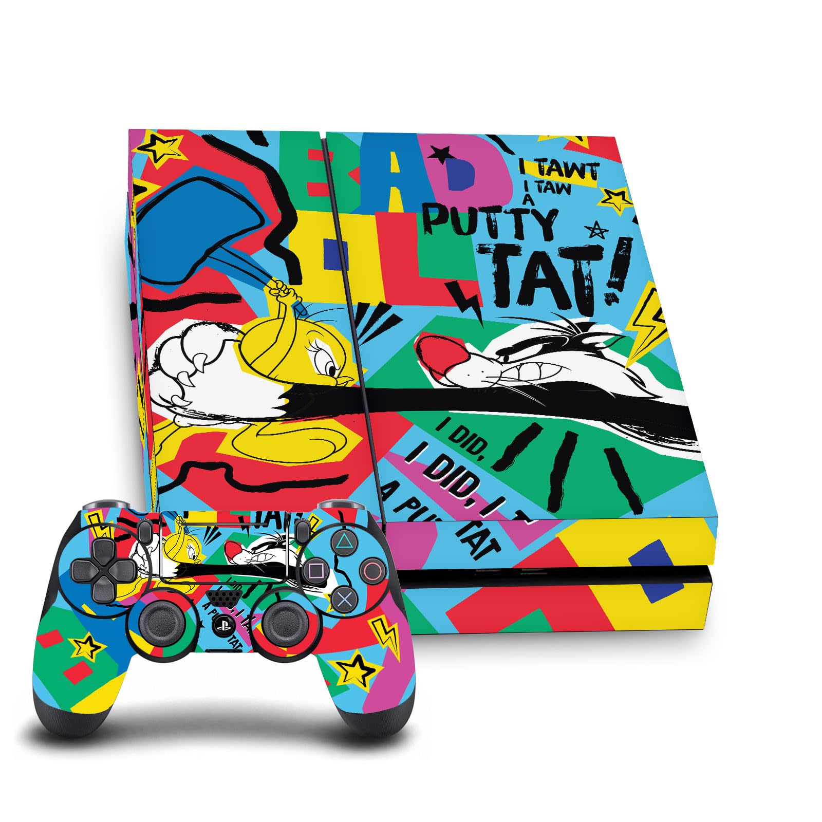 Peau Autocollant PS4 Vinyle Looney Tunes pour Protéger des Rayures