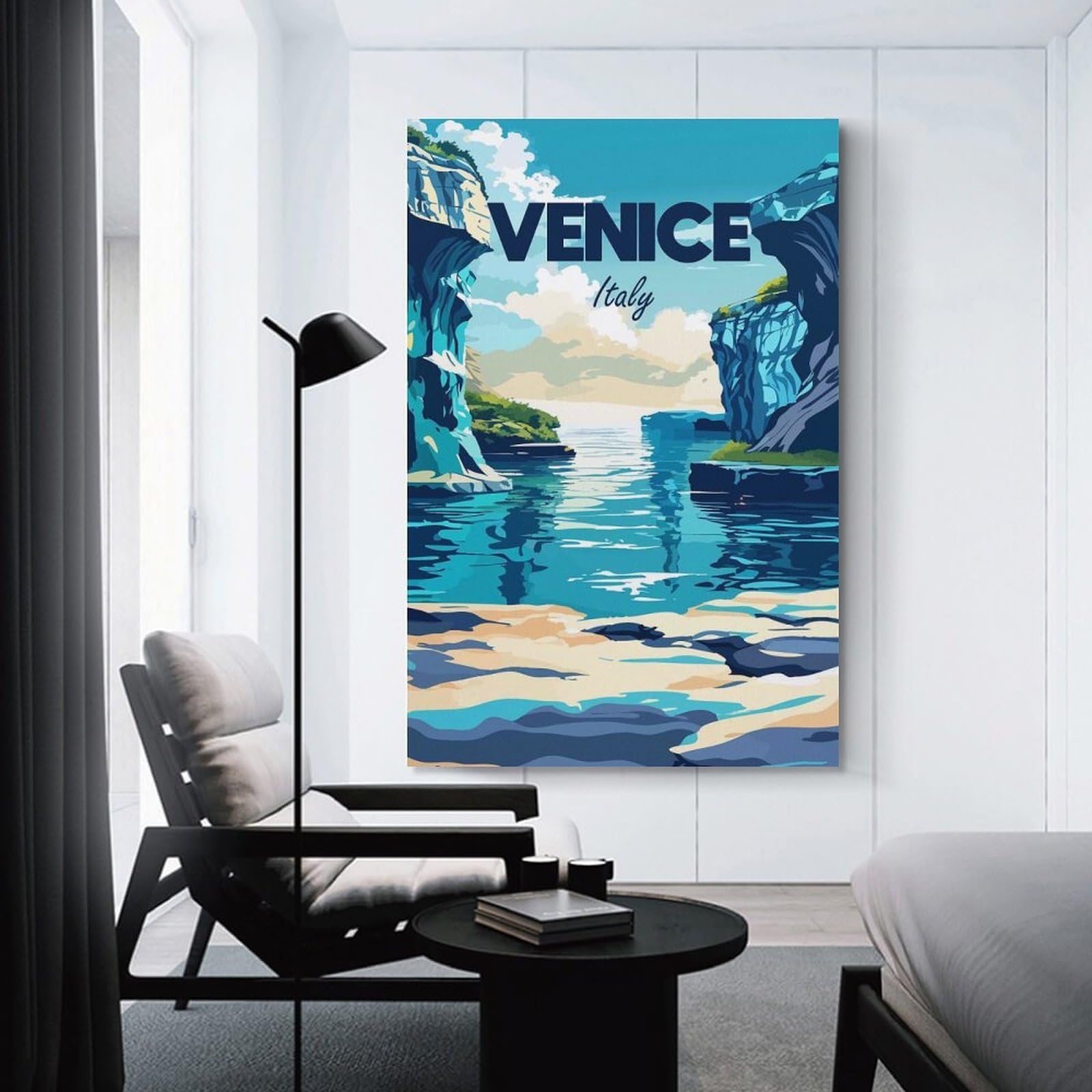 Junmoney Canvas Wall Decor Venice, Italy Travel (2), 24x36inch(60x90cm), for Restful Interiors, Bedrooms Or Small Rooms, Canvas Wall Decor for Personal Spaces