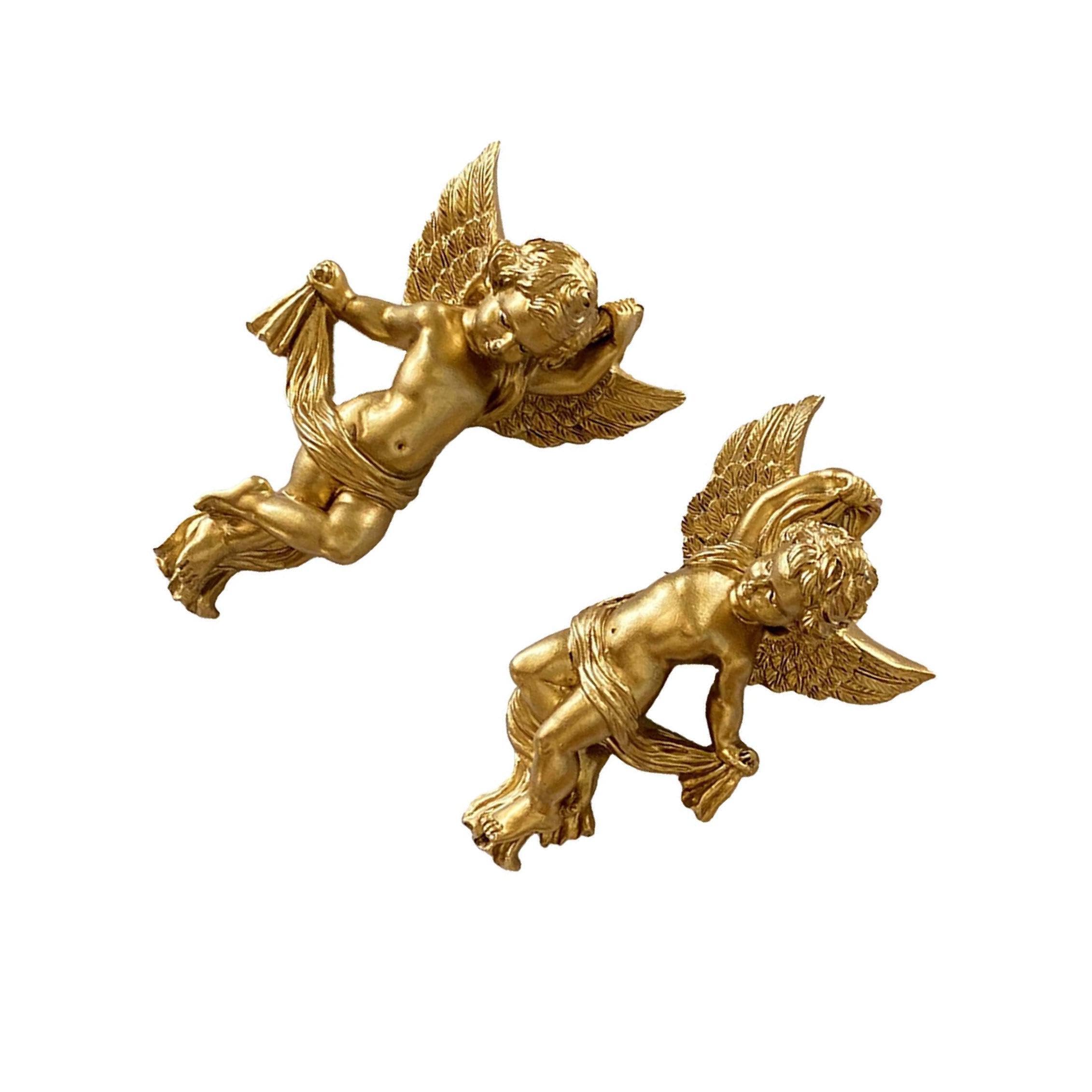 Zambuph Art Decor Wall Sculpture Hanging Cherub Figurines Cute Baby Angel Statue Home Decor Outdoor Indoor Unique Accents And Wall Sculpture Resin Crafts