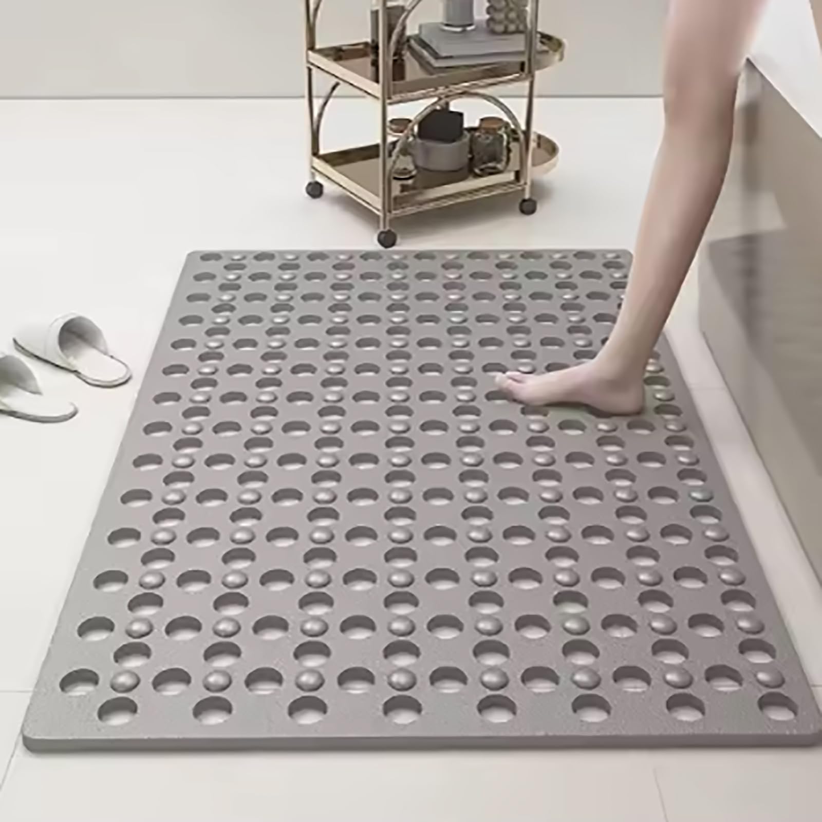 Generico Tappeto Bagno PVC Antiscivolo Rapido Massaggio per Bagni E Vasche da Bagno
