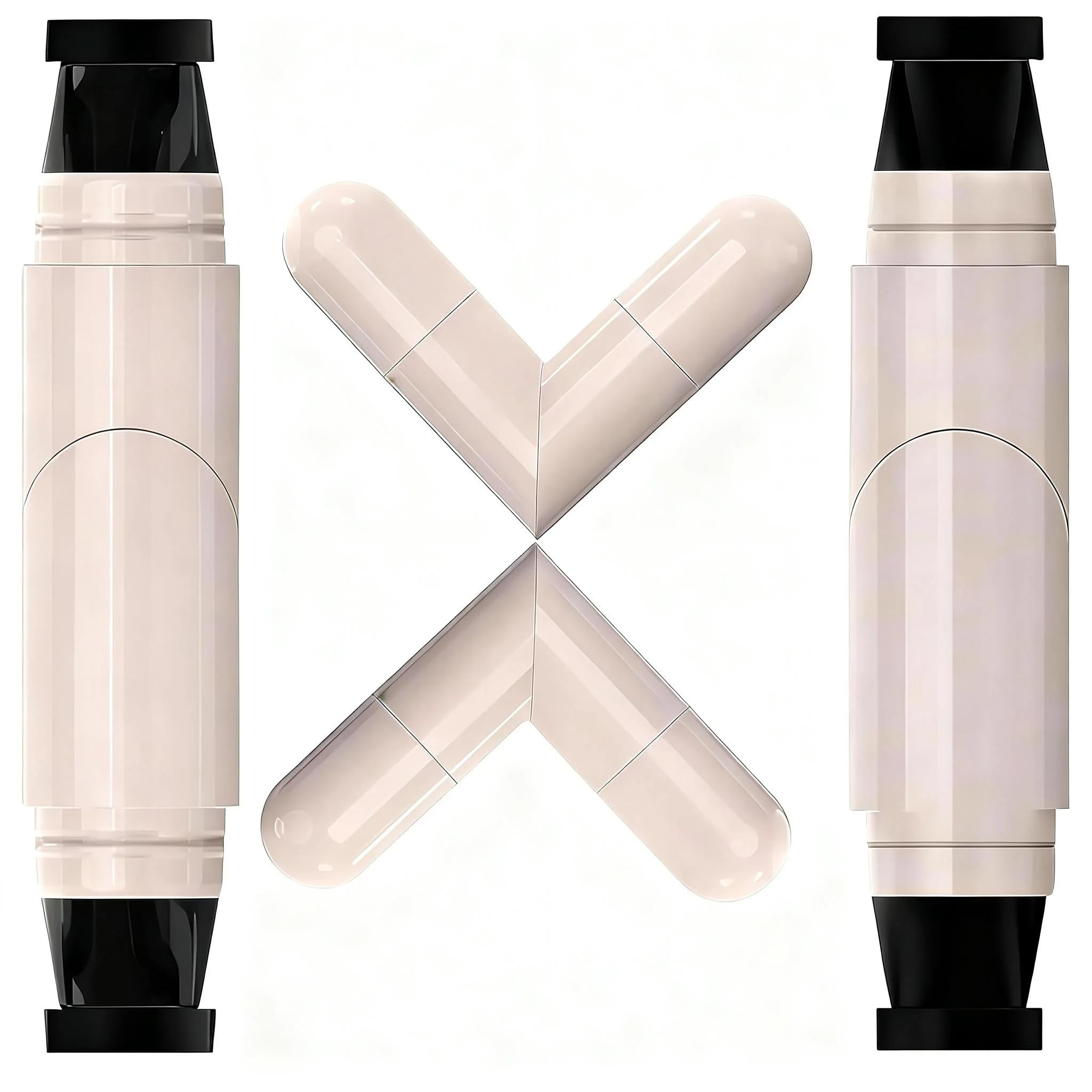 Nberuionre 2 PCS Dual-Ended Eyeliner Stamp, Easy to Apply Cat Eye Stamp with L/R Markings, Waterproof & Smudge-Resistant, Beginner-Friendly Winged Eyeliner (Black & Brown) — view 9