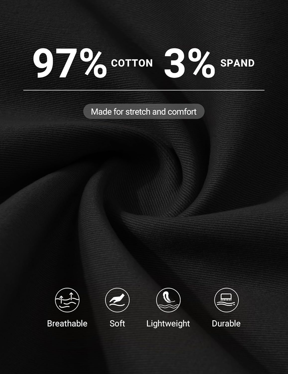 COOFANDY Men's Casual Shorts Classic-Fit 9" Chino Shorts Cotton Stretch Golf Short with 4 Pockets - Image 6