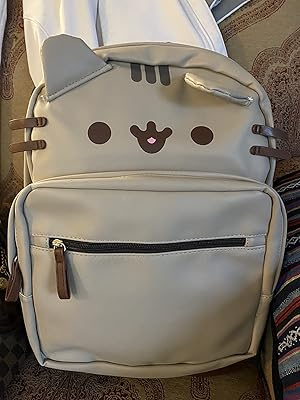 pusheen leather backpack