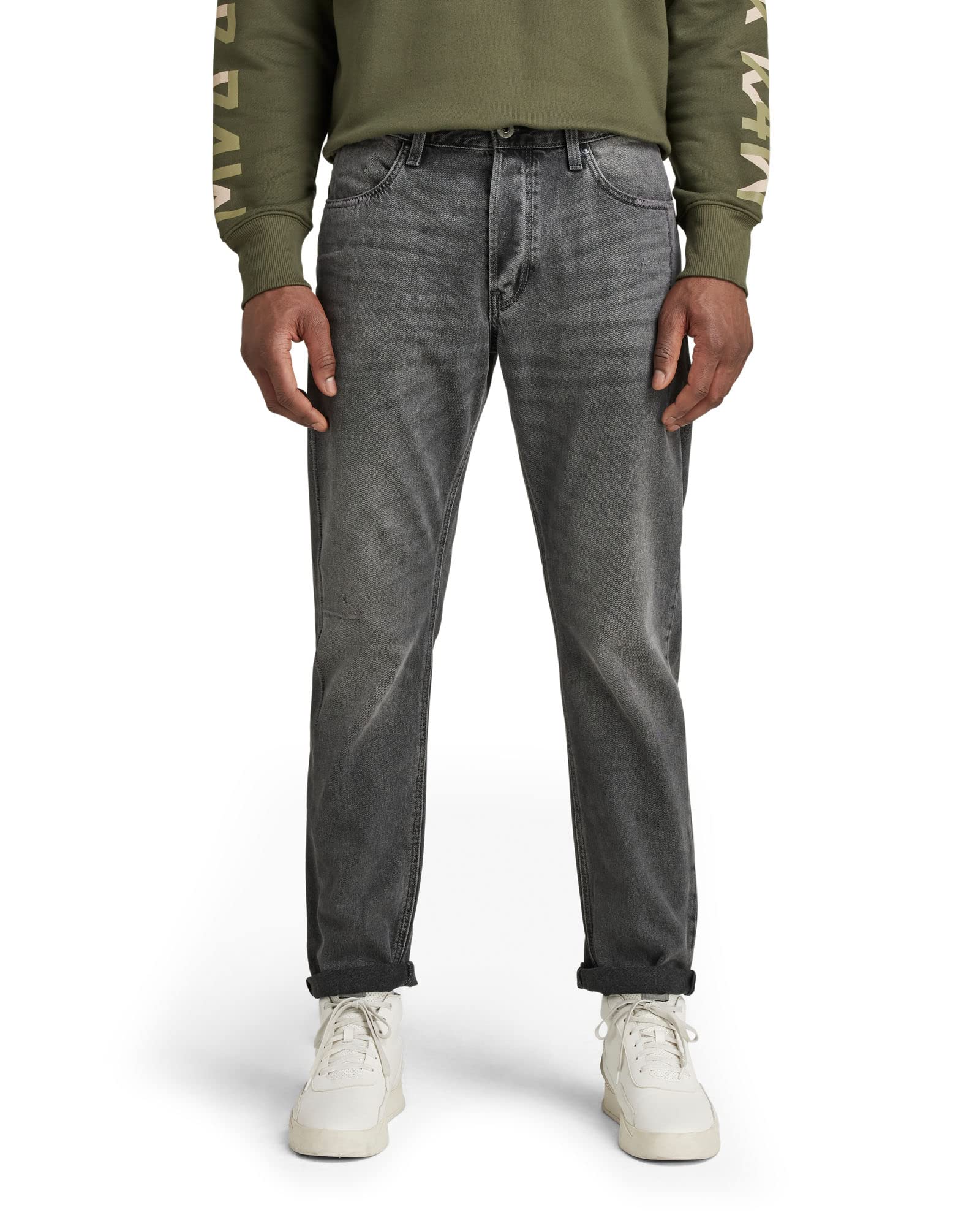G-Star Men's Triple A Regular Straight Jeans, Grey (worn in tin restored D19161-C526-C944), 32W / 32L