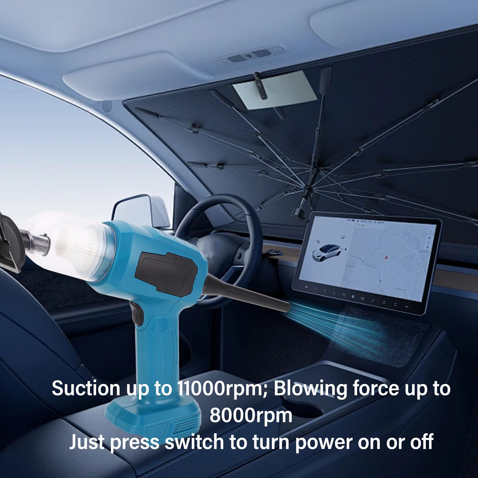 Sprężone powietrze odkurzacz odkurzacza 2 w 1 ręka elektryczna beznadziejna przenośna dmuchawa 11000 rpm dla komputera samochodowego