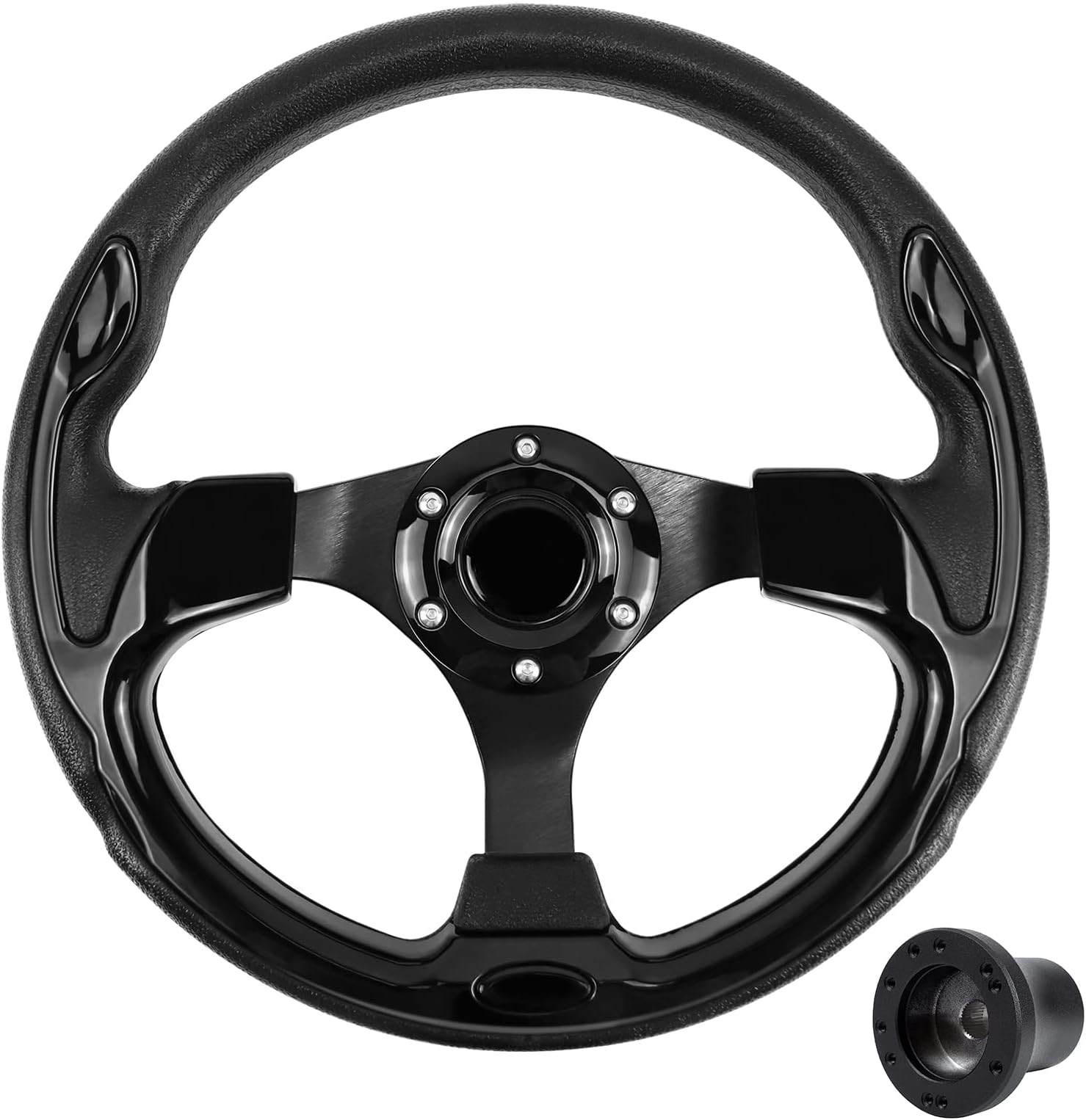 Golf Cart Steering Wheel and Adapter for CLUB CAR DS Bundle