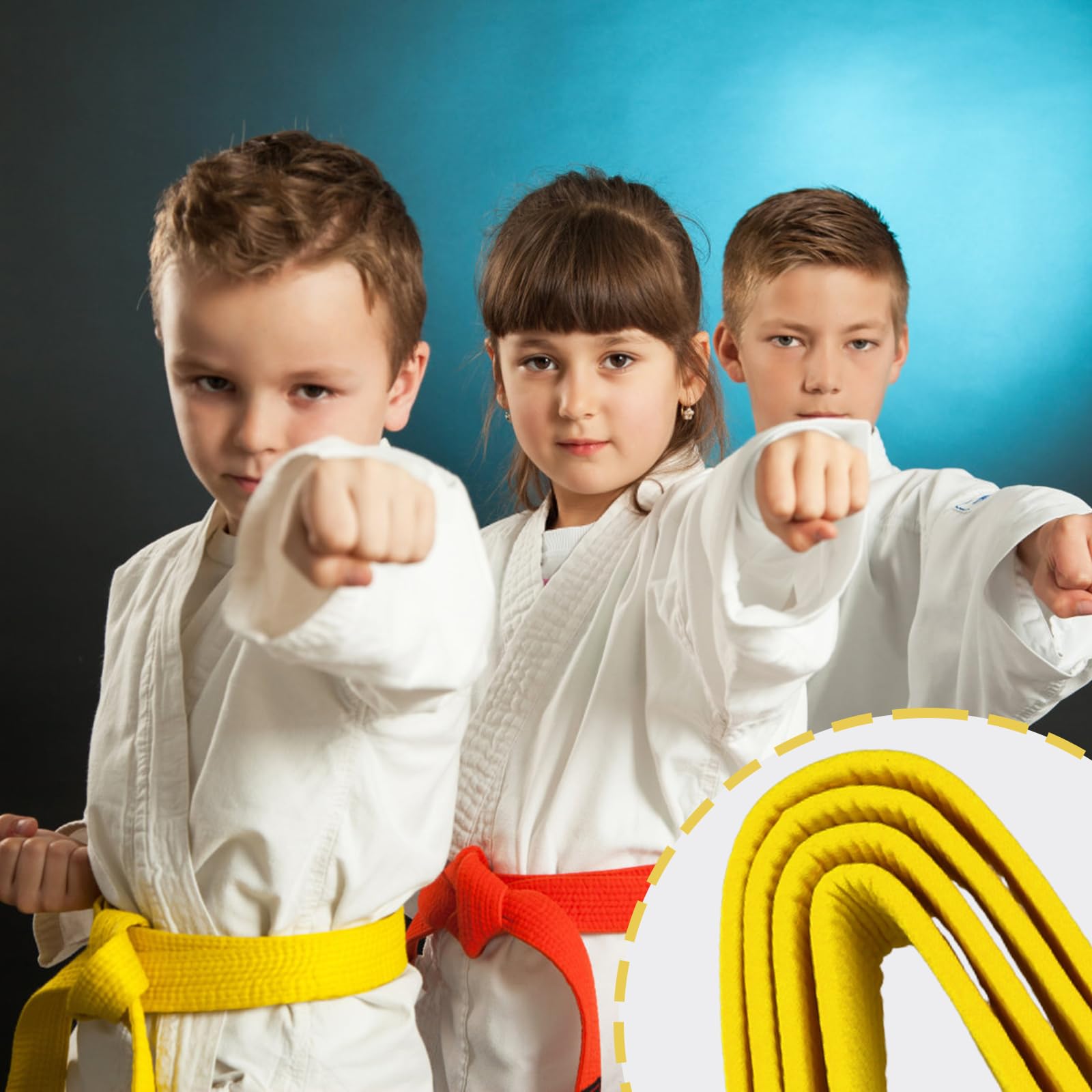 Supera Cintura Arti Marziali In Misto Cotone - Resistente E Trapuntata Per Karate, Taekwondo, Judo - Varie Lunghezze E Colori