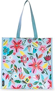 Reusable Shopping Bag, Grocery Tote with Shoulder Straps, Large Collapsible Tote