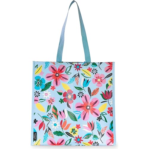 kate spade new york Reusable Shopping Bag, Grocery Tote with Shoulder Straps, Collapsible Tote