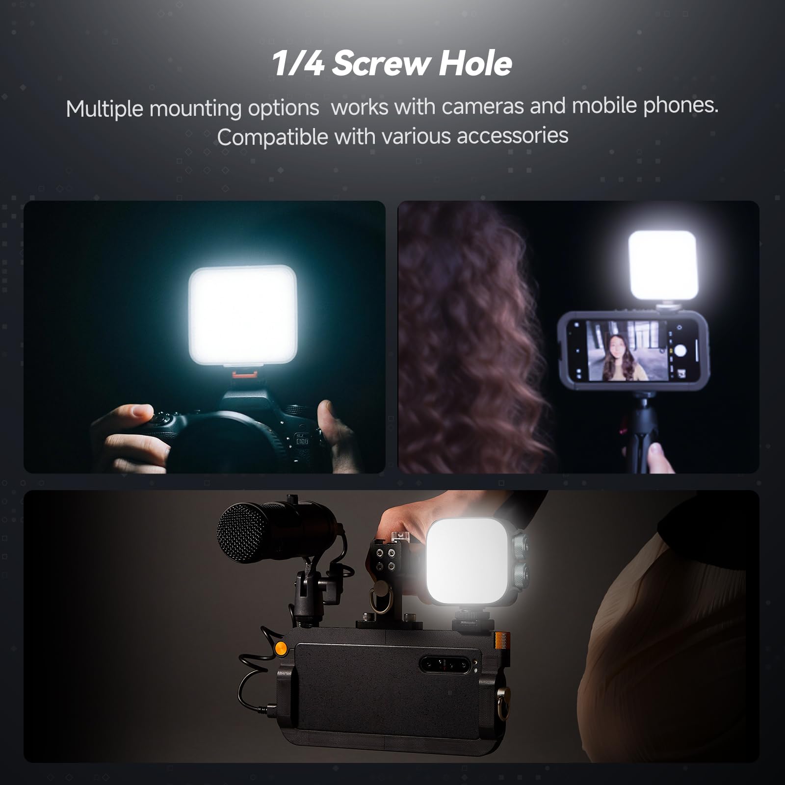 Photoolex Tofu RGB Taschen Mini LED Videoleuchte mit kompakter | CRI96+, Farbtemp 2500K–9900K, 2000mAh Akku, magnetisch & 1/4-Zoll-Schraube, 21 Lichteffekte für vlogging fotografie streaming